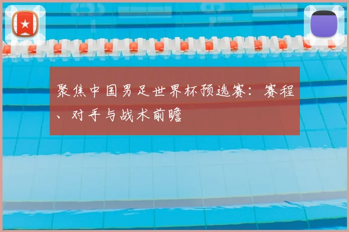 聚焦中国男足世界杯预选赛：赛程、对手与战术前瞻
